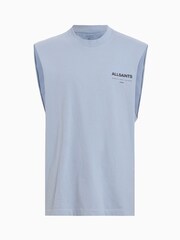 AllSaints Blue 100% Cotton Access Short Sleeve Crew T-Shirt - Image 7 of 7
