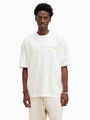 AllSaints White 100% Cotton Access Short Sleeve Crew T-Shirt - Image 1 of 7