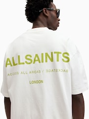 AllSaints White 100% Cotton Access Short Sleeve Crew T-Shirt - Image 2 of 7