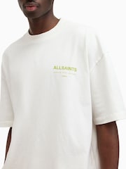 AllSaints White 100% Cotton Access Short Sleeve Crew T-Shirt - Image 4 of 7