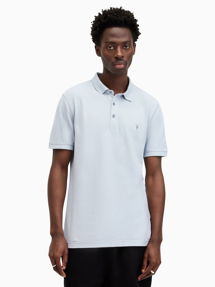 AllSaints Black Reform Short Sleeve Polo Shirts 2 Pack - Image 2 of 7