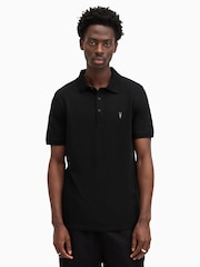 AllSaints Black Reform Short Sleeve Polo Shirts 2 Pack - Image 3 of 7