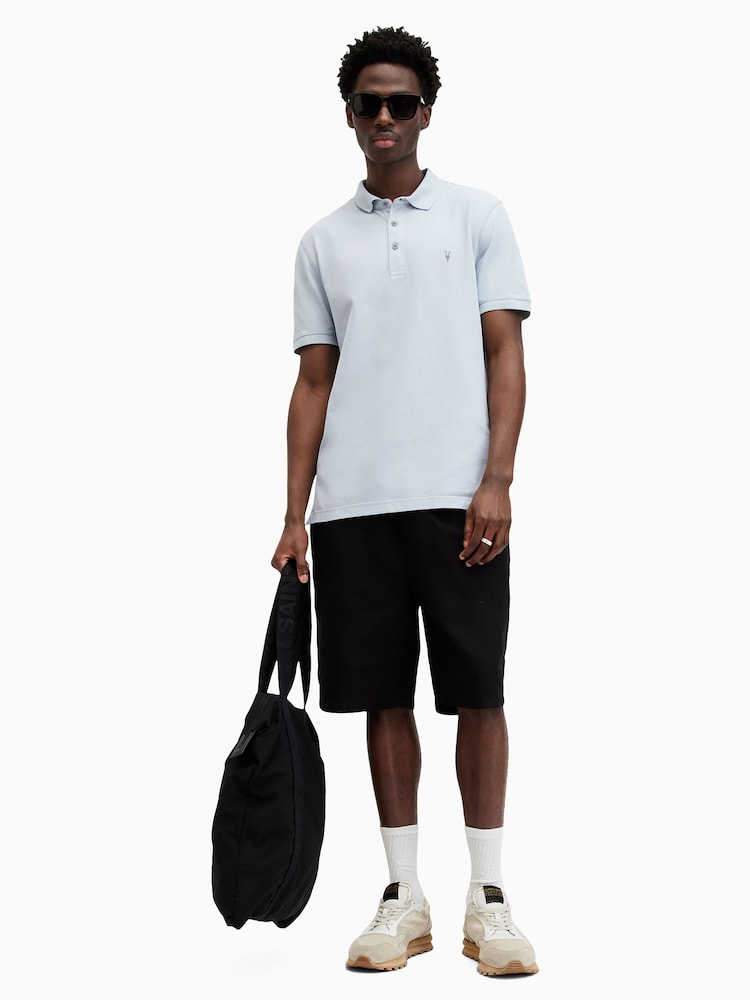 AllSaints Black Reform Short Sleeve Polo Shirts 2 Pack - Image 5 of 7