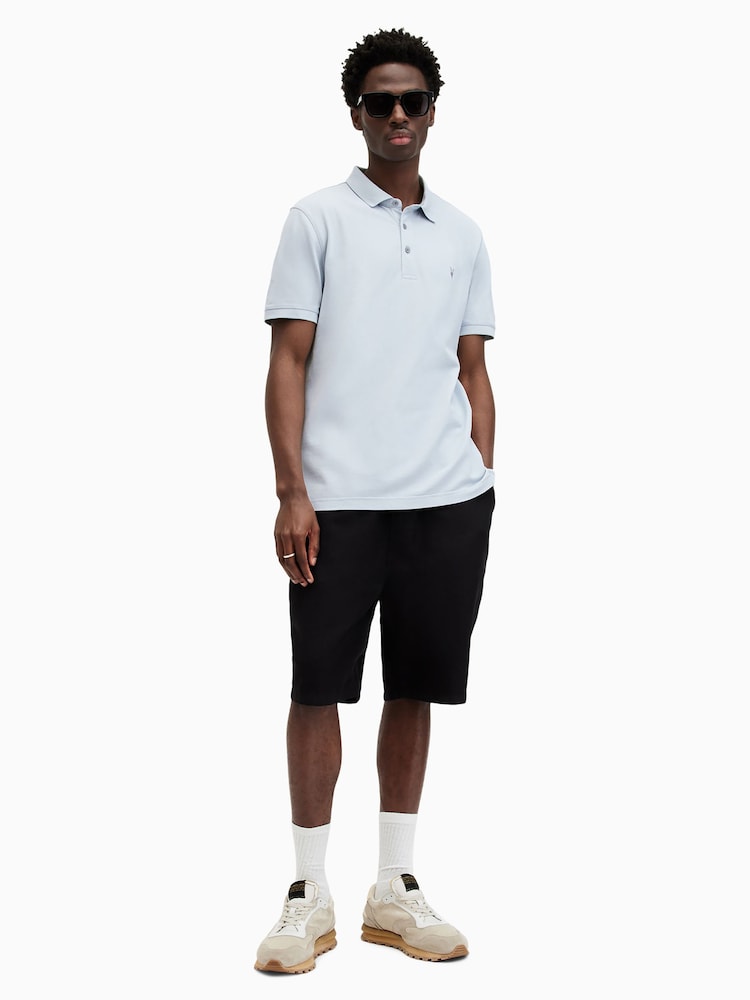 AllSaints Black Reform Short Sleeve Polo Shirts 2 Pack - Image 6 of 7