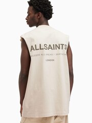 Braun - AllSaints 100% Cotton Access Sleeveless Crew T-Shirt - Bild 2 von 8