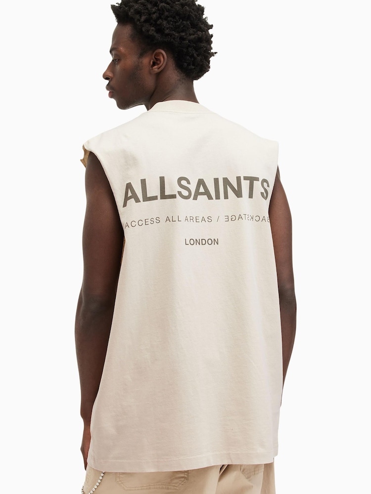 Braun - AllSaints 100% Cotton Access Sleeveless Crew T-Shirt - Bild 2 von 8