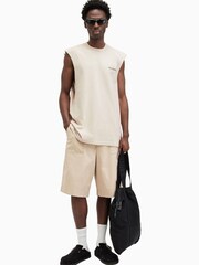 Braun - AllSaints 100% Cotton Access Sleeveless Crew T-Shirt - Bild 4 von 8