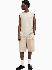 Braun - AllSaints 100% Cotton Access Sleeveless Crew T-Shirt - Bild 5 von 8