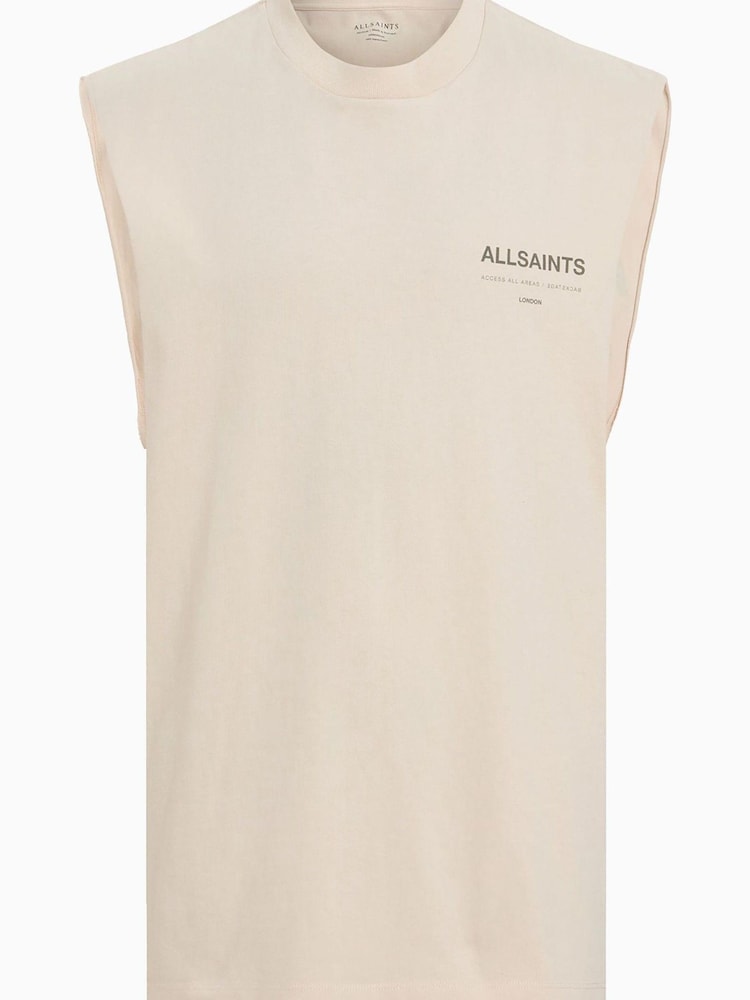 Braun - AllSaints 100% Cotton Access Sleeveless Crew T-Shirt - Bild 8 von 8