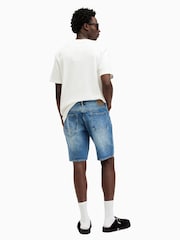 AllSaints Blue Switch Shorts - Image 8 of 9