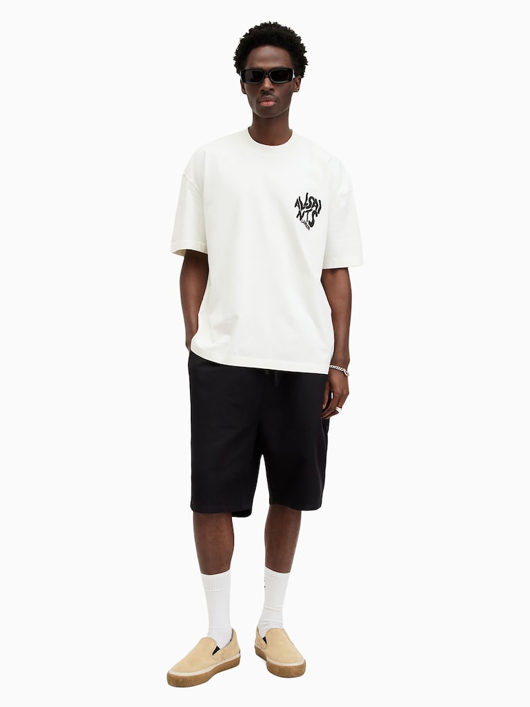 All Saints White Orlando Short Sleeve Crew Neck T-Shirt - Image 4 of 6
