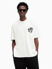 AllSaints White Orlando Short Sleeve Crew T-Shirt - Image 1 of 6