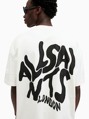 AllSaints White Orlando Short Sleeve Crew T-Shirt - Image 3 of 6