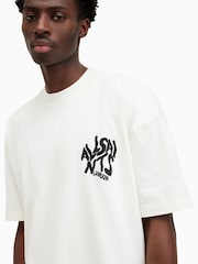 AllSaints White Orlando Short Sleeve Crew T-Shirt - Image 4 of 6