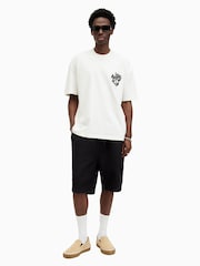 AllSaints White Orlando Short Sleeve Crew T-Shirt - Image 5 of 6