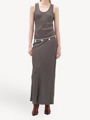 Remain Grey Bias Cut Maxi Dress - Image 2 of 5
