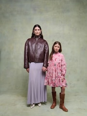 Remain Purple Pleated Midi Mesh Skirt - Image 2 of 7