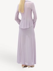 Remain Purple Pleated Midi Mesh Skirt - Image 3 of 7