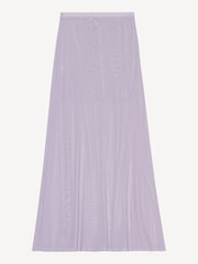 Remain Purple Pleated Midi Mesh Skirt - Image 6 of 7