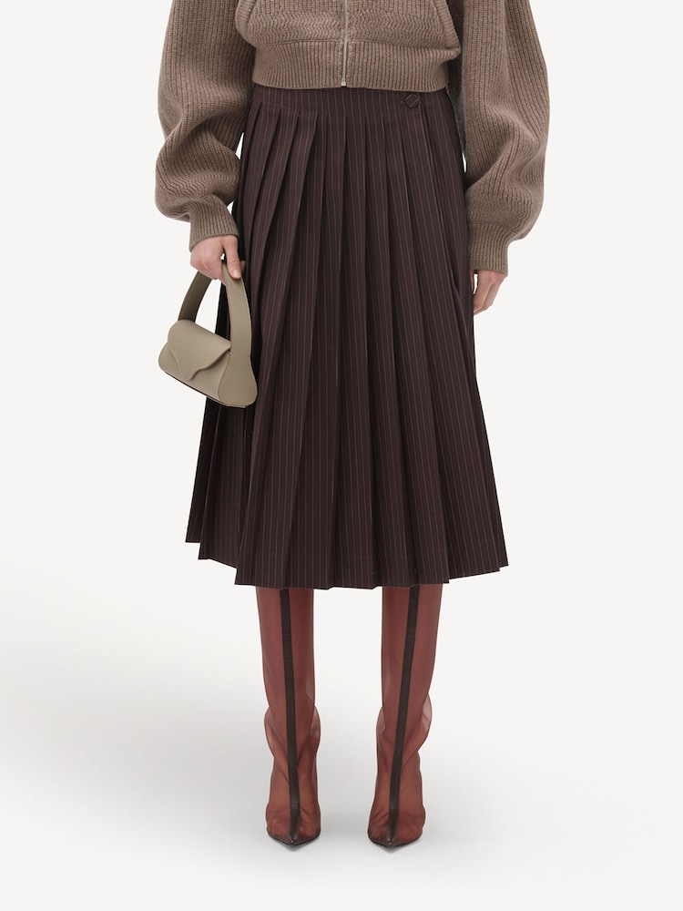 Remain Pleated Brown Skirt - Image 1 of 6