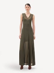 Remain Green Mesh Maxi A-Line Dress - Image 1 of 5
