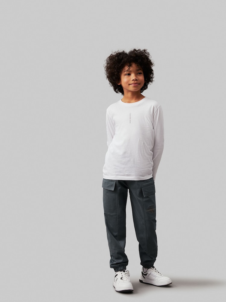 Calvin Klein Grey Essential Woven Cargo Joggers - Image 1 of 5 Calvin Klein Grey Essential Woven Cargo Joggers - Image 1 of 5