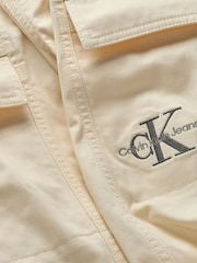 Natural - Calvin Klein Esențiale Woven Pantaloni tip cargo Joggers - Imaginea 5 din 5
