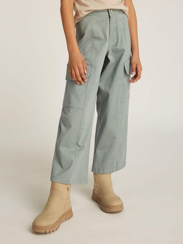 Calvin Klein Green Clean Utility Cargo Trousers - Image 2 of 6