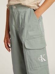 Calvin Klein Green Clean Utility Cargo Trousers - Image 3 of 6