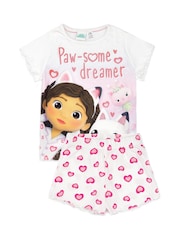 Vanilla Underground White Girls Gabbys Dollhouse Licensing Short Pyjamas - Image 1 of 6