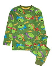 Vanilla Underground Green Teenage Mutant Ninja Turtles Boys Long Leg Pyjamas - Image 1 of 4