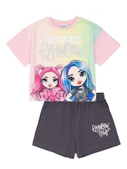 Vanilla Underground Girls Rainbow High Licensing 100% Cotton Short Pyjamas - Image 1 of 6