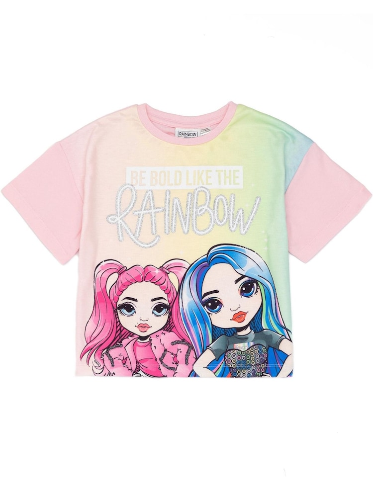 Vanilla Underground Girls Rainbow High Licensing 100% Cotton Short Pyjamas - Image 2 of 6