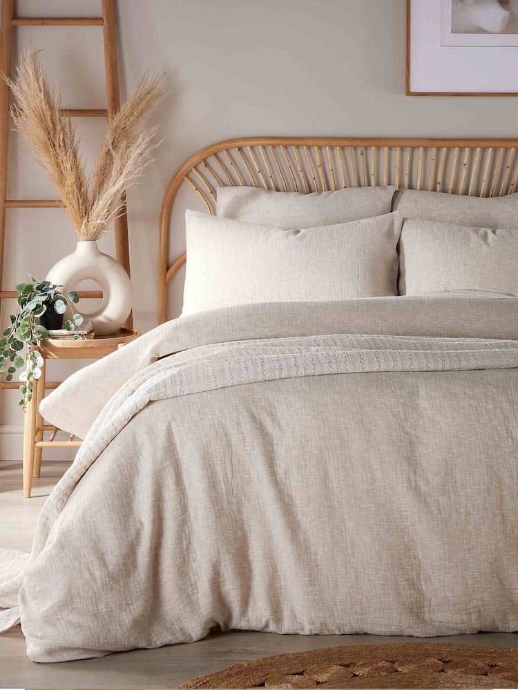 Vantona Stone Stone Gauze Duvet Cover Set - Image 2 of 3