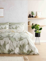 Vantona Green Leaves Duvet Cover Set - Image 1 of 4