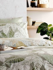 Vantona Green Leaves Duvet Cover Set - Image 2 of 4