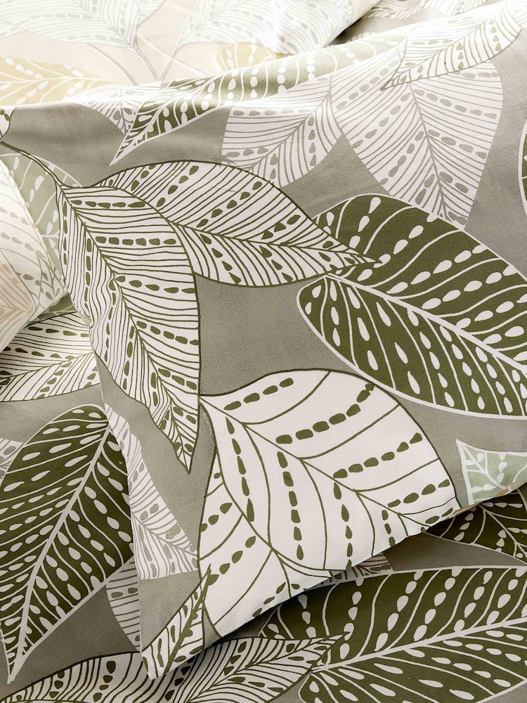 Vantona Green Leaves Duvet Cover Set - Image 4 of 4