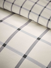 Vantona GreyNatural 100% Cotton Brushed Plaid Duvet Cover Set - Image 4 of 4