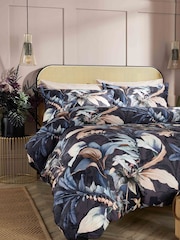 Vantona NavyMulti Carlotta Leaves 100% Cotton Duvet Cover Set - Image 3 of 4