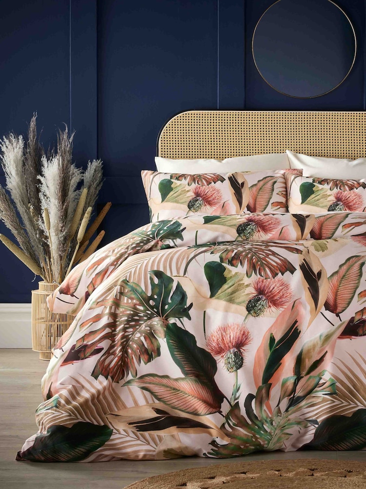 Vantona Multi 100% Cotton Sienna Tropical Duvet Cover Set - Image 1 of 3
