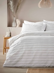 Vantona Boucle Stripe Duvet Cover Set - Изображение 1 из 3