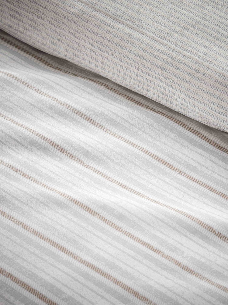 Vantona Boucle Stripe Duvet Cover Set - Изображение 3 из 3