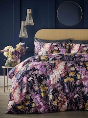 Vantona NavyMulti 100% Cotton Clarence Duvet Cover Set - Image 1 of 4