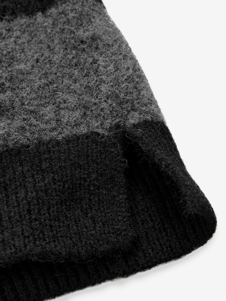 Black/Charcoal Grey V-Neck Knitted Tank - Image 5 of 6