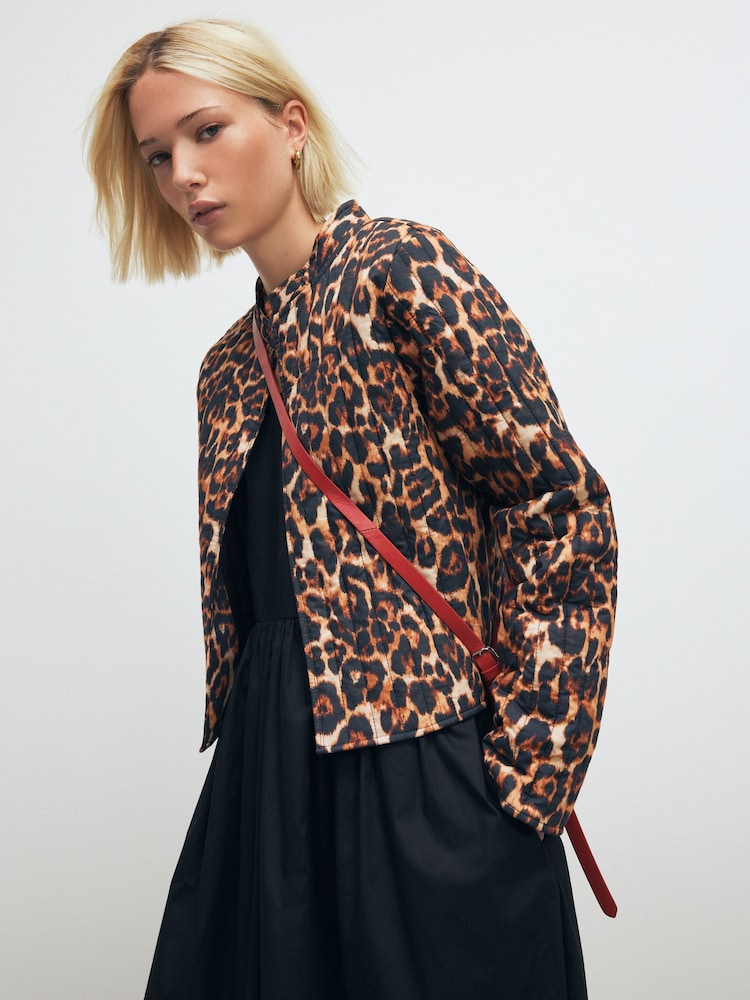 Animal Print - Gepolsterte 100% Baumwolljacke - Image 1 of 8