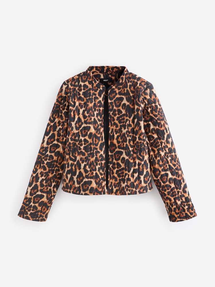 Animal Print - Gepolsterte 100% Baumwolljacke - Image 6 of 8