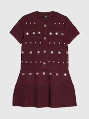 River Island Red Studded Top & Skirt Set - Image 3 of 5