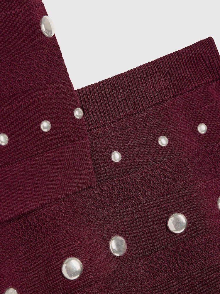 River Island Red Studded Top & Skirt Set - Image 5 of 5 River Island Red Studded Top & Skirt Set - Image 5 of 5