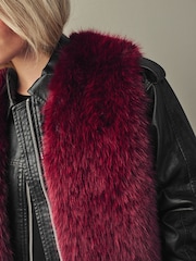 Berry Pink Faux Fur Gilet - Image 4 of 4