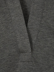Reiss Charcoal Nixi Lyocell-Wool Open-Collar Top - Image 6 of 6